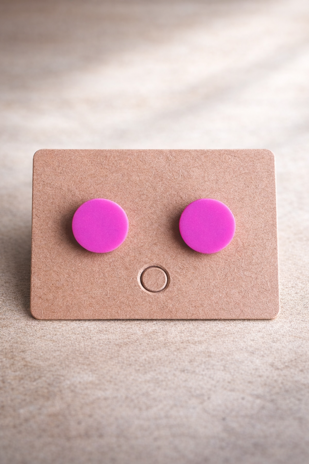Polymer-Clay Ohrstecker –        Pink (matt)
