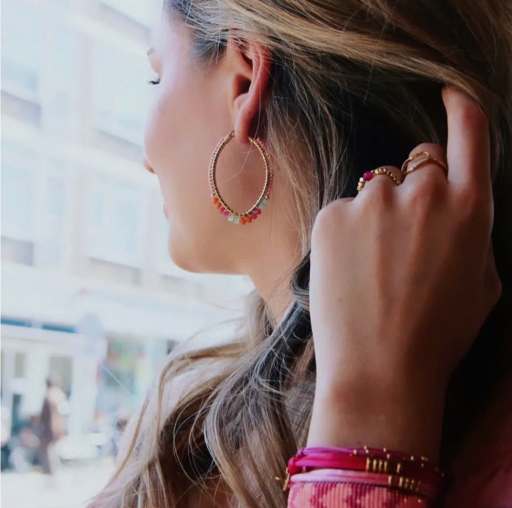 Ovale Vreolen mit Facetten und Miyukis