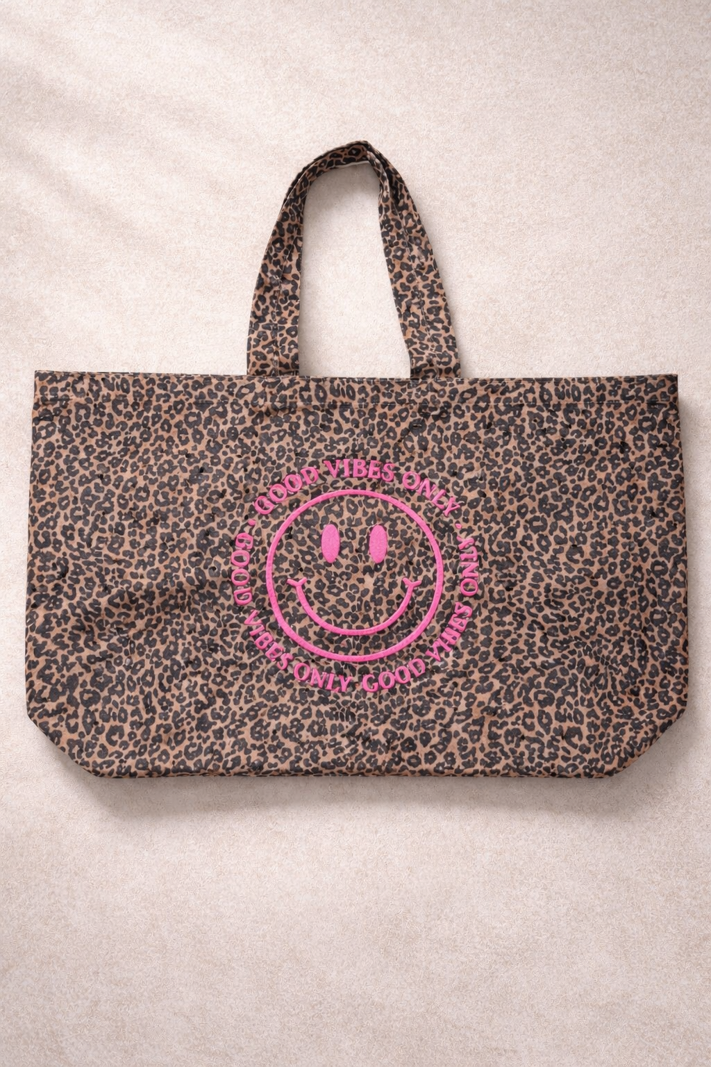 Leo Shopper Good Vibes Only - Stilvoller Einkaufstasche für positive Energie