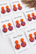 Neon Flow Ohrringe – Purple Orange