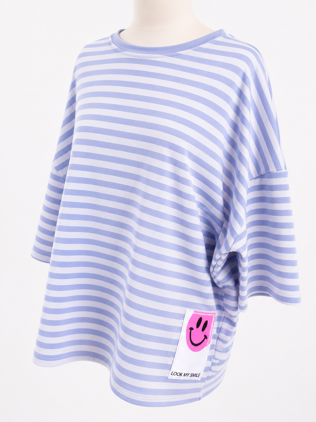 Oversize Streifen-Shirt „LOOK MY SMILE“